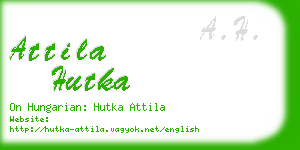 attila hutka business card